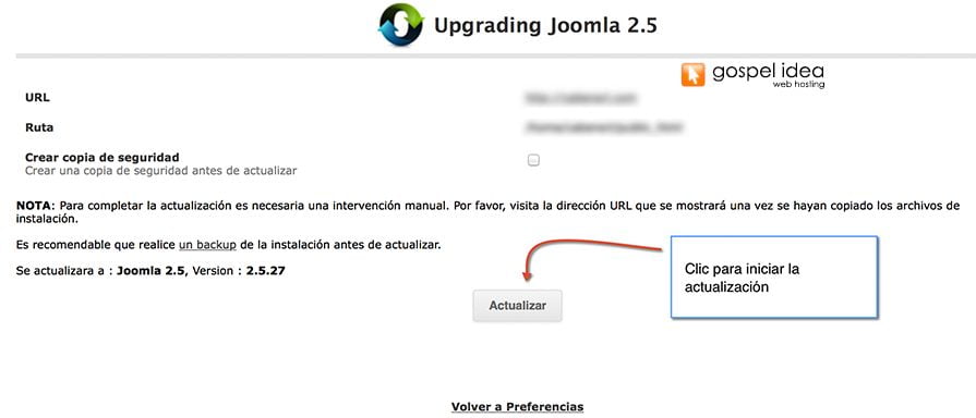 actualizar joomla paso 3