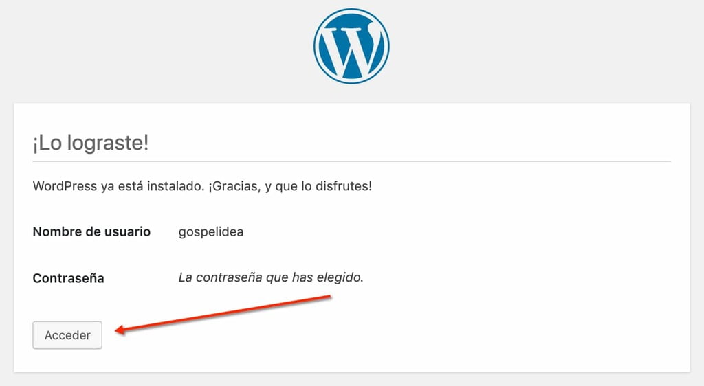Instalación de WordPress 