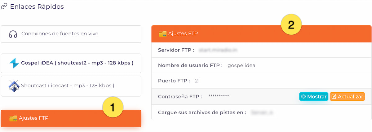 FTP para autoDJ