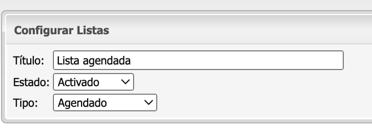 Configurar Lista en Centovacast