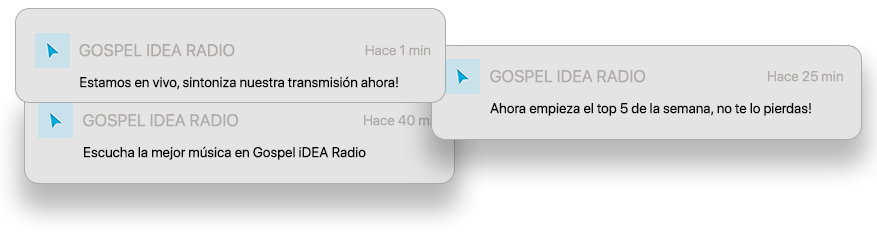 Notificaciones Push para tu radio